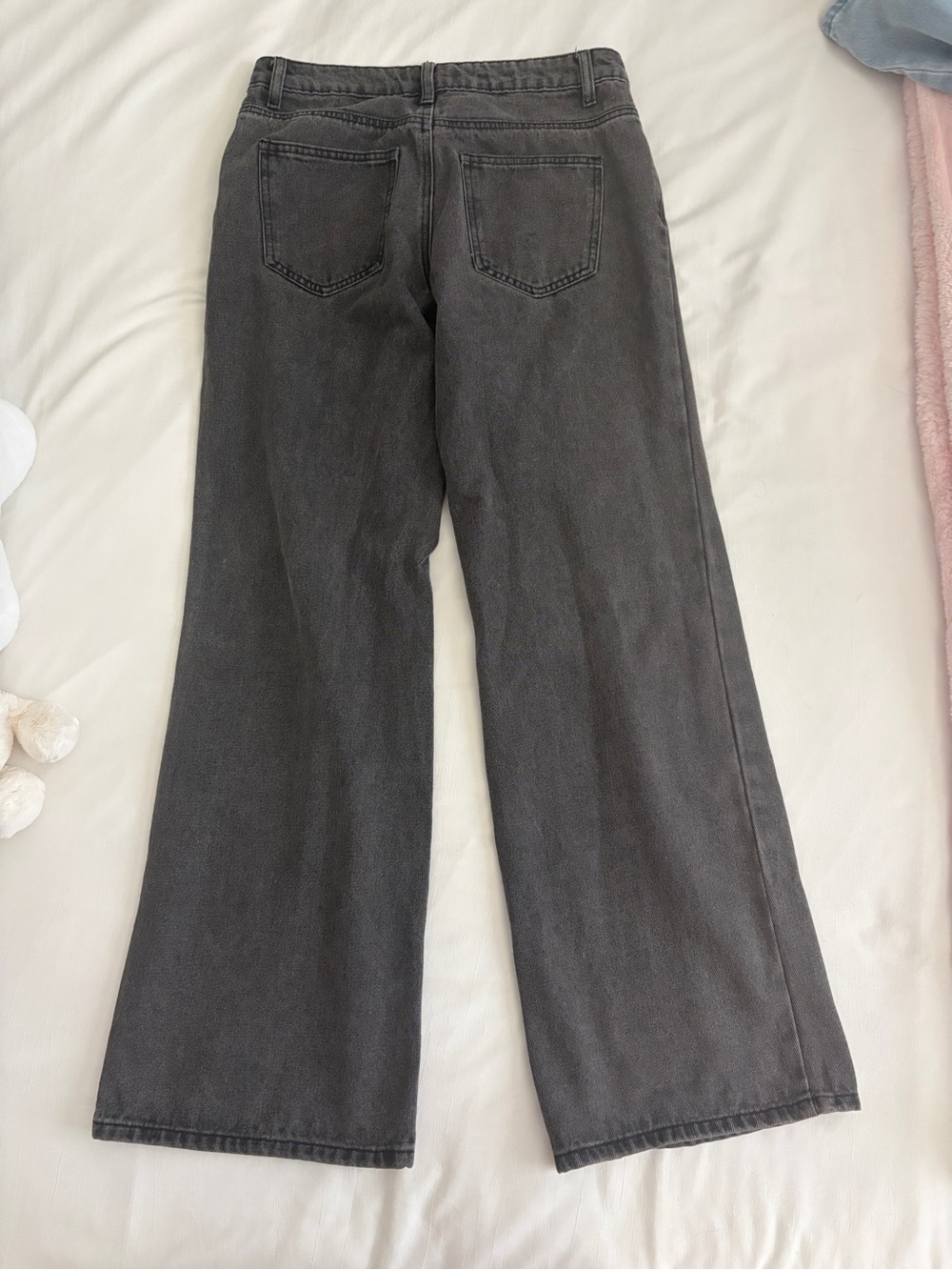 Edikted Low Rise Baggy Washed Black Jeans Size Small - Picture 5 of 6